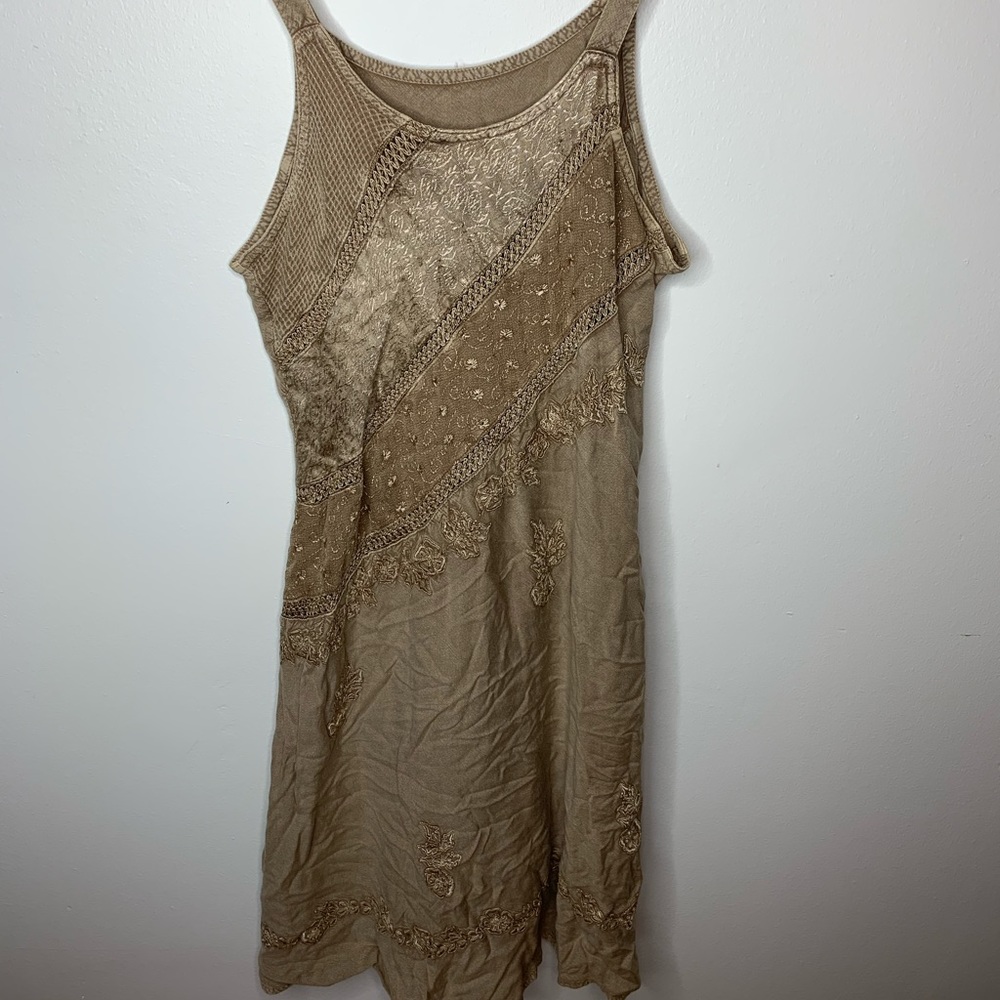 Boho beige summer dress